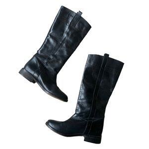 Musse & Cloud Women’s Black Leather Riding Boots - EU 38, US 7